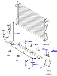 Защита радиатора (+AC) Ford Connect 1.8D 02-06 | 2T14 8122 AB