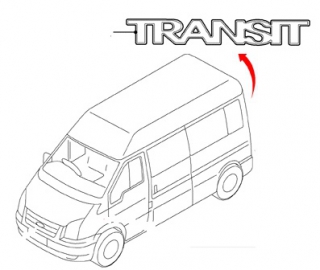 Эмблема "TRANSIT" задней двери Ford Transit 86-00|AMB